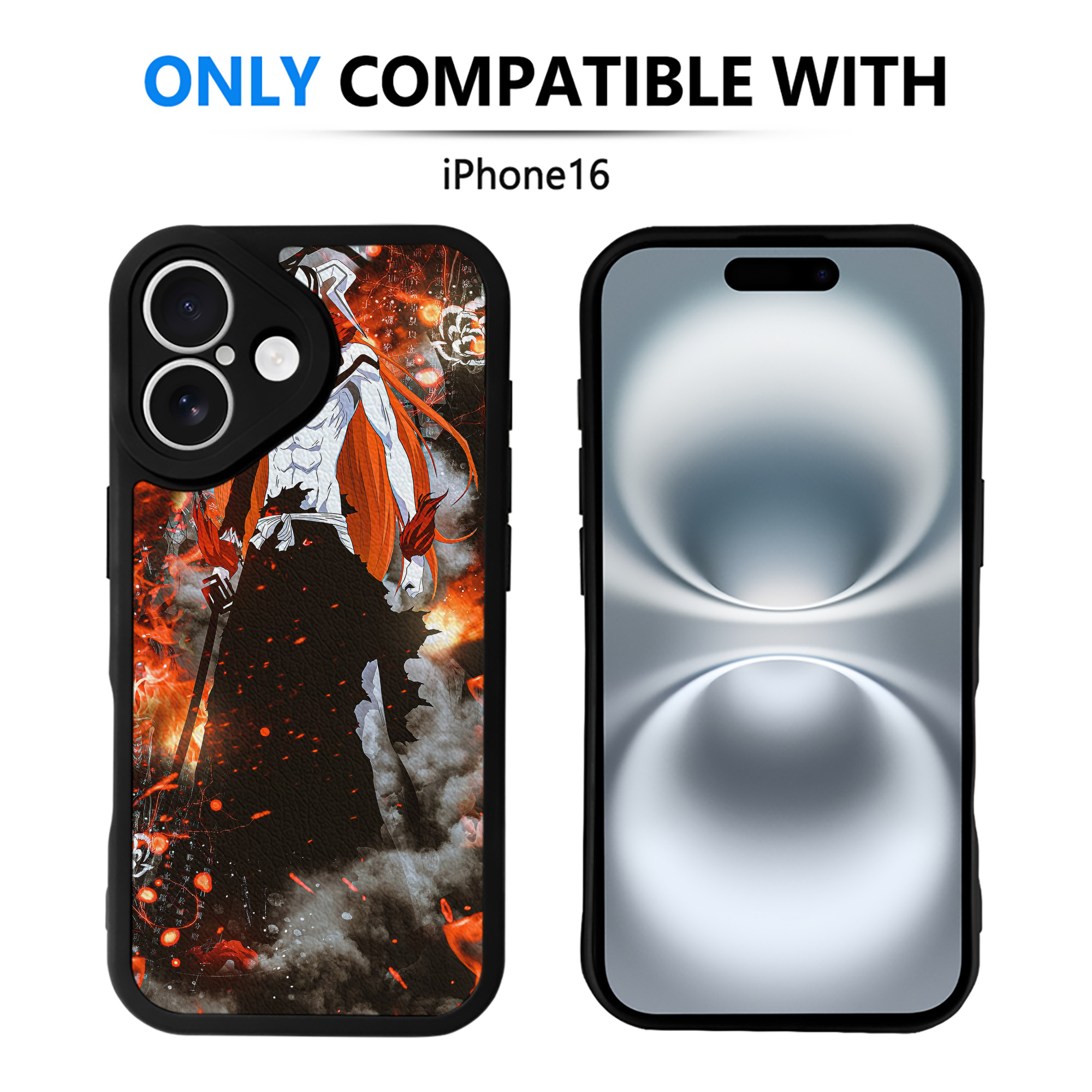 （画像用） ブリーチ BLEACH 【iPhone 16シリーズ対応】シリコンスマホケース（レザー調） 材質：シリコン
